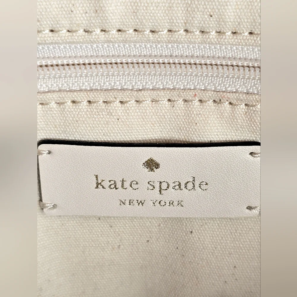*LOW START* Kate Spade White And Black Leather Ella Tote - Picture 11 of 14